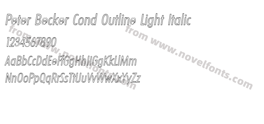 Peter Becker Cond Outline Light ItalicPreview