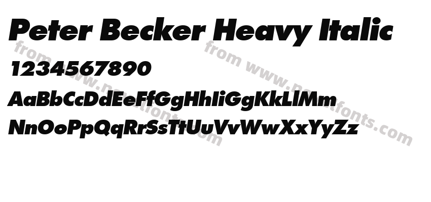 Peter Becker Heavy ItalicPreview