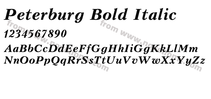 Peterburg Bold ItalicPreview