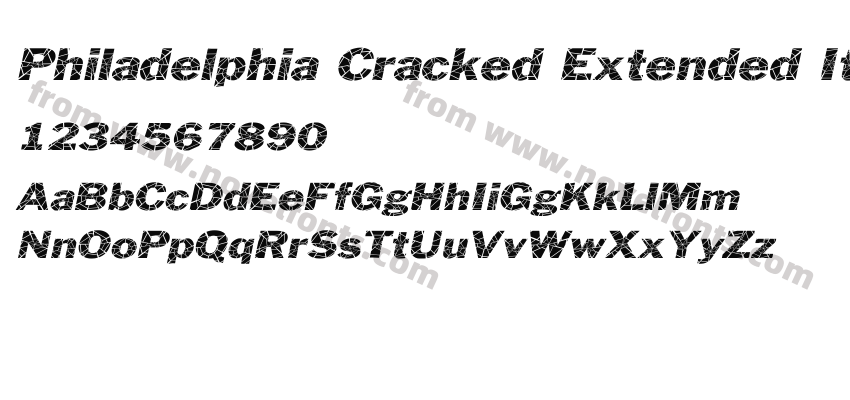 Philadelphia Cracked Extended ItalicPreview