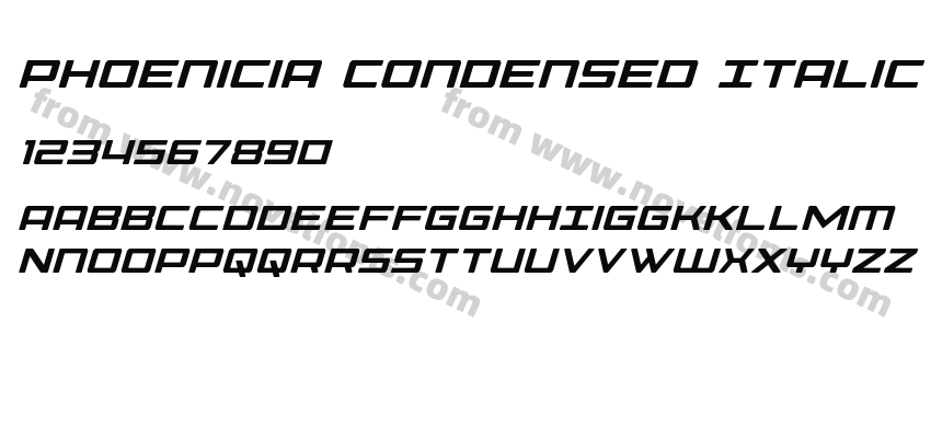 Phoenicia Condensed ItalicPreview