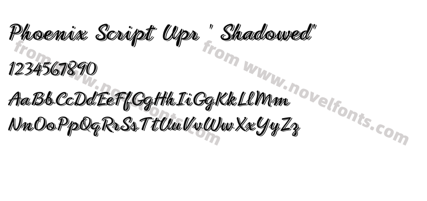 Phoenix Script Upr ' Shadowed'Preview