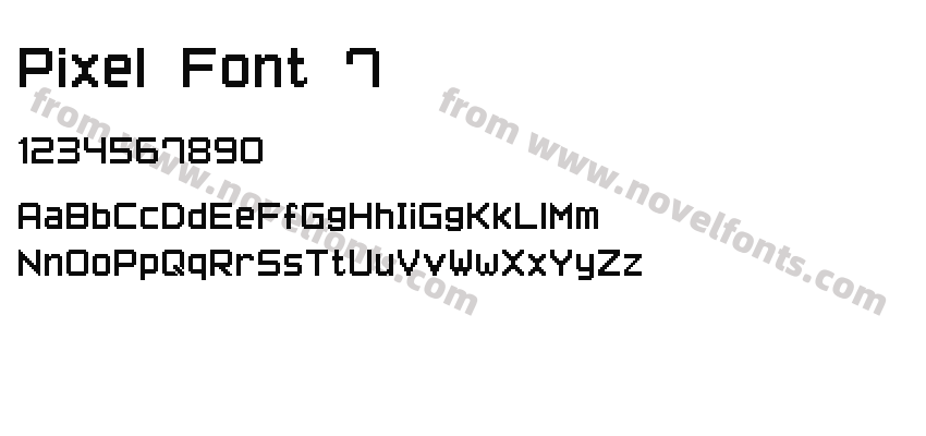 Pixel Font 7Preview