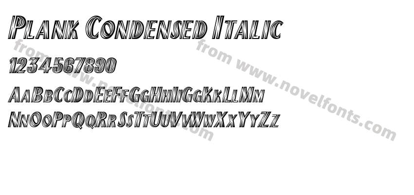 Plank Condensed ItalicPreview