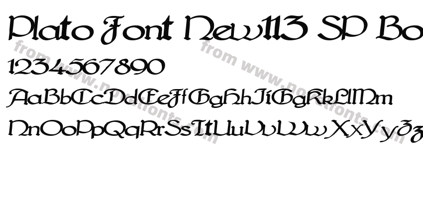 Plato Font New113 SP BoldPreview