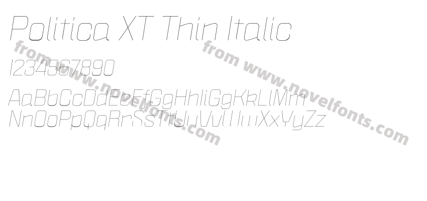 Politica XT Thin ItalicPreview