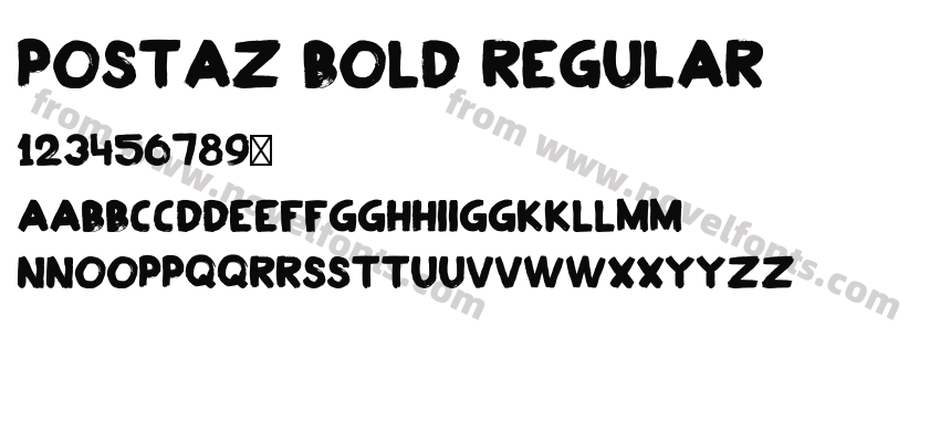 Postaz Bold RegularPreview