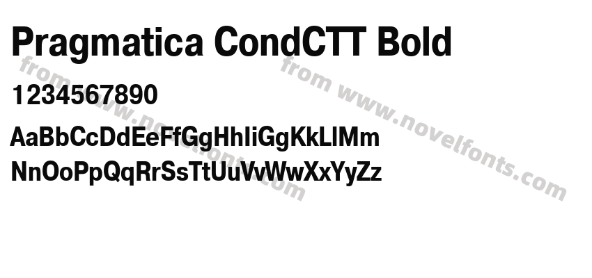 Pragmatica CondCTT BoldPreview