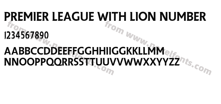 Premier League with Lion NumberPreview