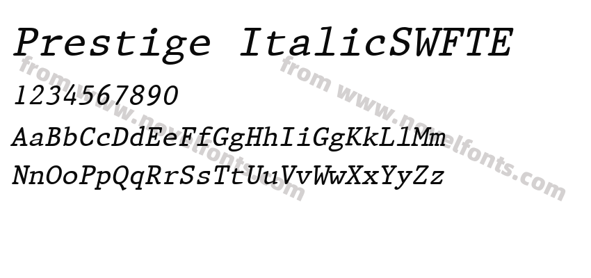 Prestige ItalicSWFTEPreview