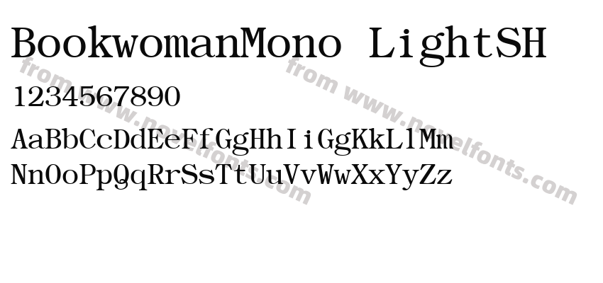 BookwomanMono LightSHPreview