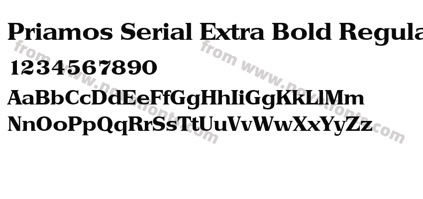 Priamos Serial Extra Bold RegularPreview