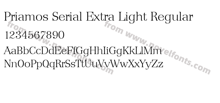 Priamos Serial Extra Light RegularPreview