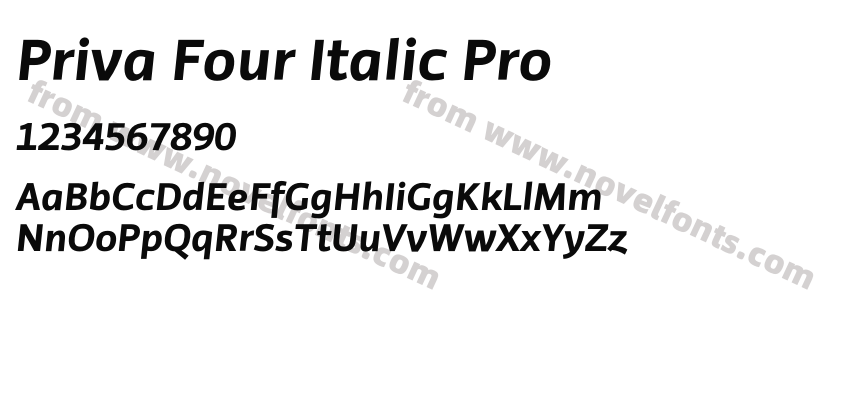 Priva Four Italic ProPreview