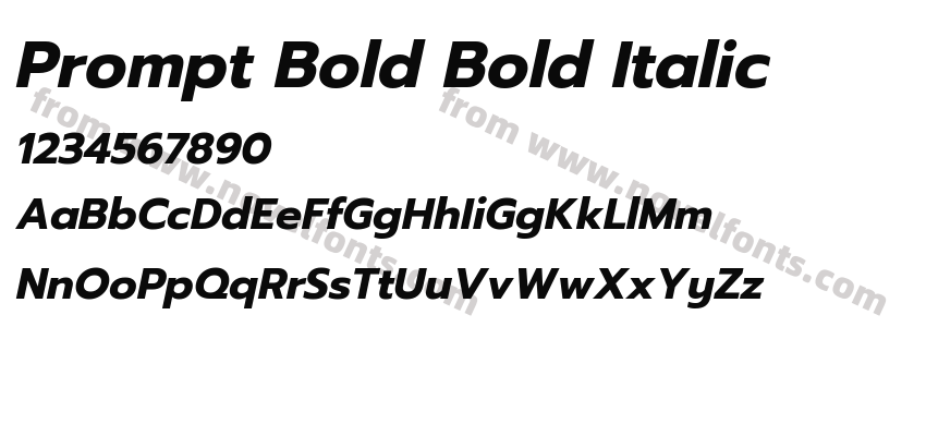 Prompt Bold Bold ItalicPreview