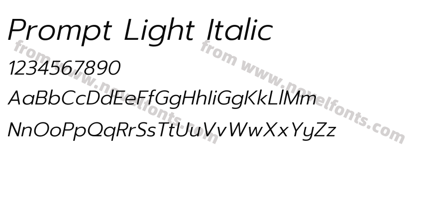 Prompt Light ItalicPreview