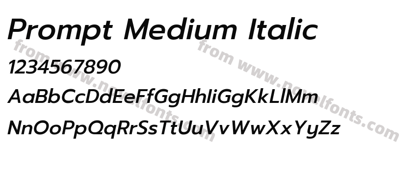 Prompt Medium ItalicPreview