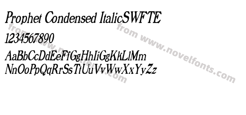 Prophet Condensed ItalicSWFTEPreview