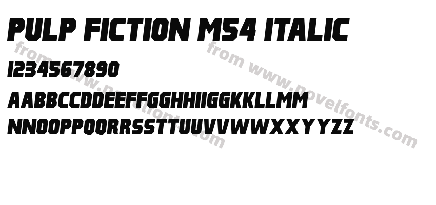 Pulp Fiction M54 ItalicPreview