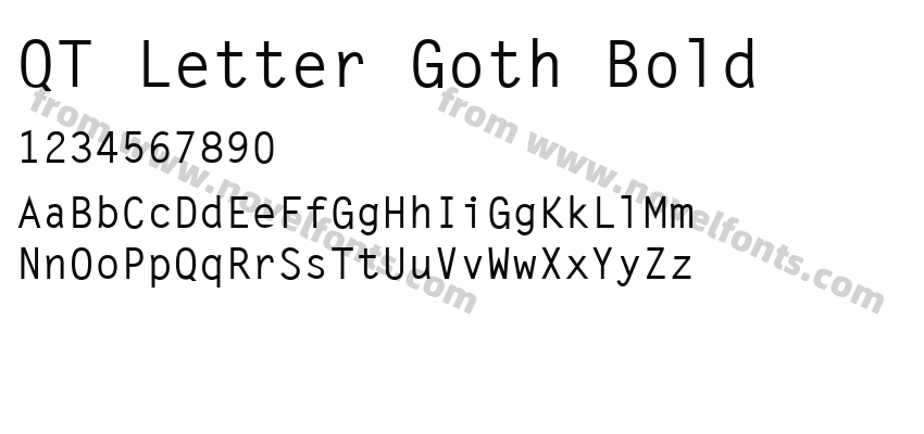 QTLetterGoth BoldPreview