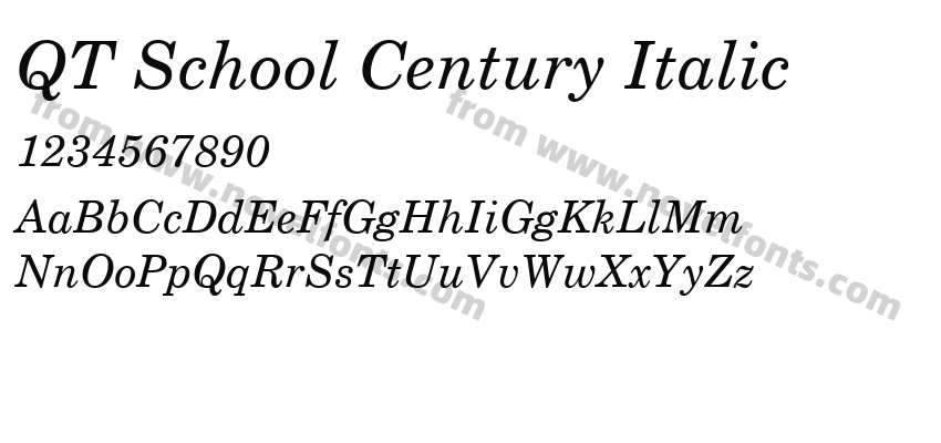 QTSchoolCentury ItalicPreview