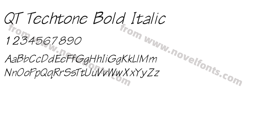 QTTechtone Bold ItalicPreview