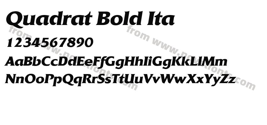 Quadrat Bold ItaPreview