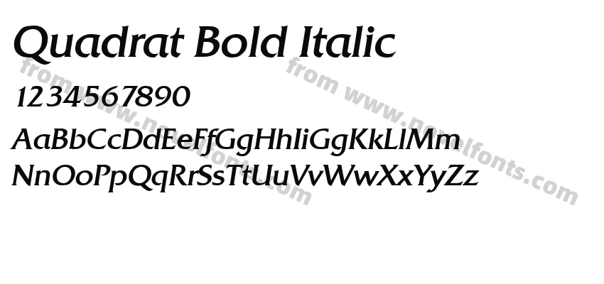 Quadrat Bold ItalicPreview