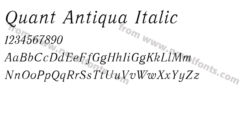 Quant Antiqua ItalicPreview