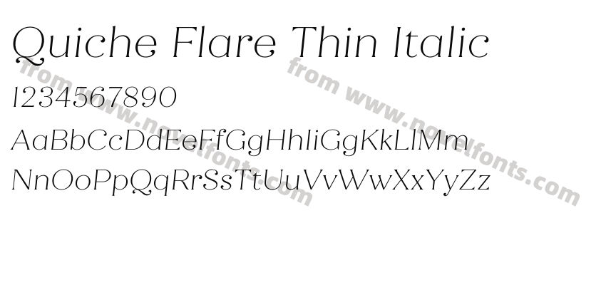 Quiche Flare Thin ItalicPreview