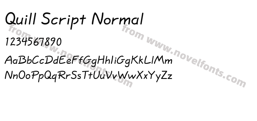 Quill Script NormalPreview