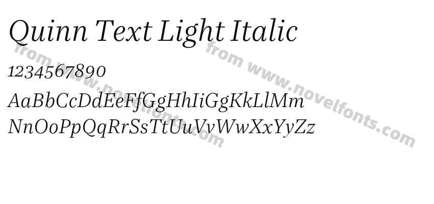 Quinn Text Light ItalicPreview