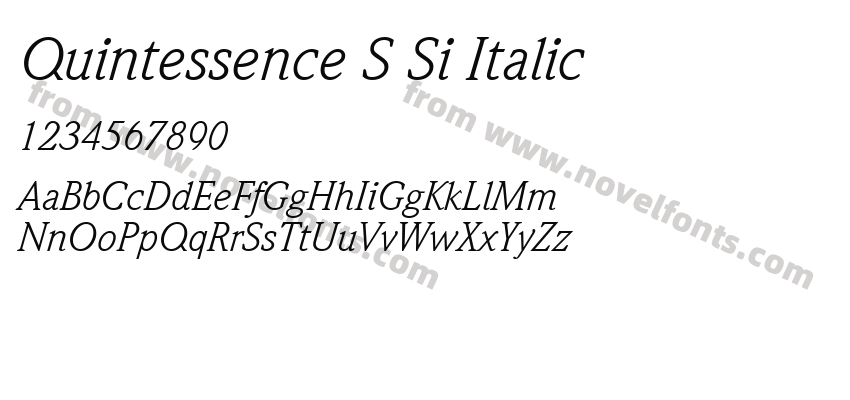 Quintessence SSi ItalicPreview