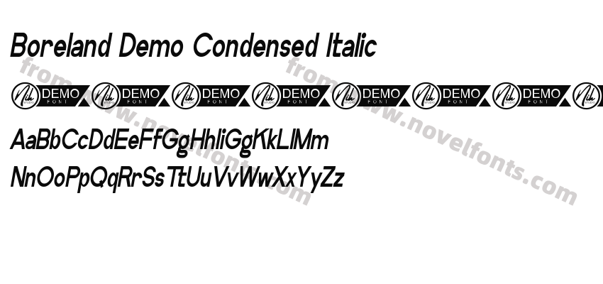 Boreland Demo Condensed ItalicPreview