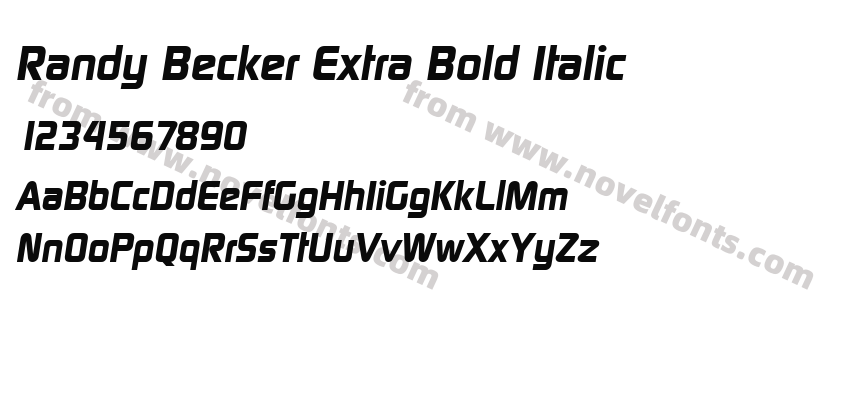 Randy Becker Extra Bold ItalicPreview