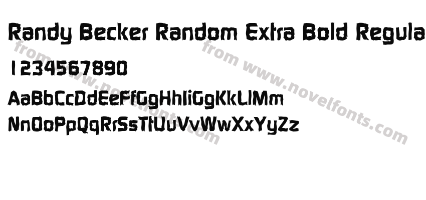 Randy Becker Random Extra Bold RegularPreview