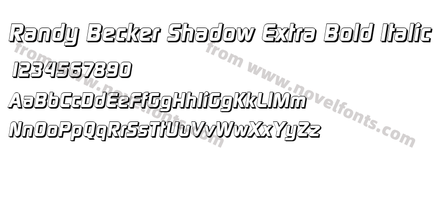 Randy Becker Shadow Extra Bold ItalicPreview