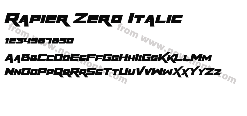 Rapier Zero ItalicPreview