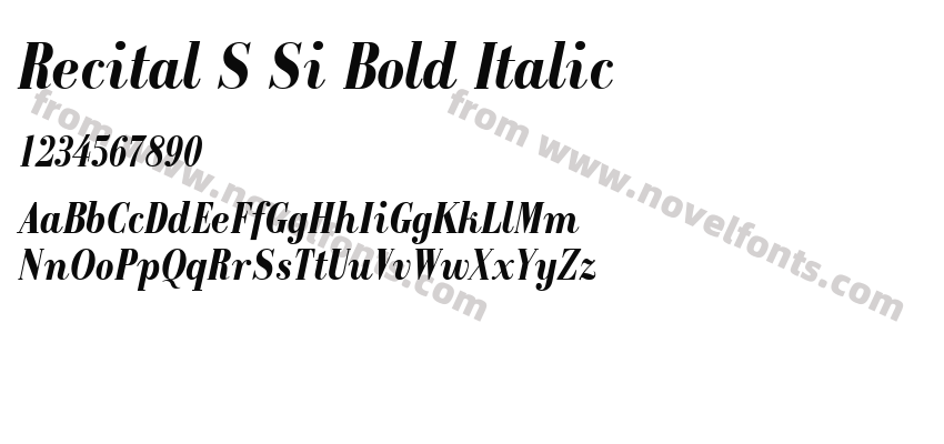 Recital SSi Bold ItalicPreview