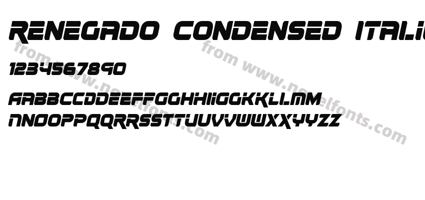 Renegado Condensed ItalicPreview