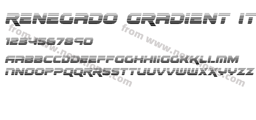 Renegado Gradient ItalicPreview