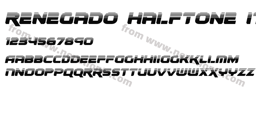 Renegado Halftone ItalicPreview