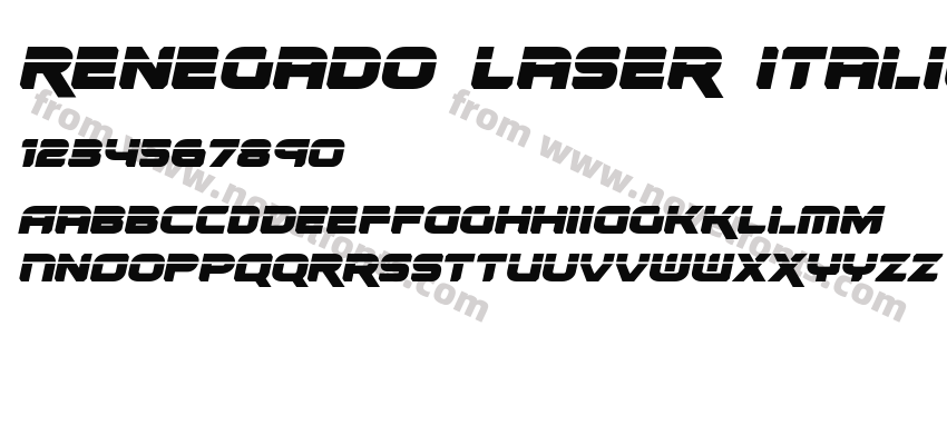 Renegado Laser ItalicPreview