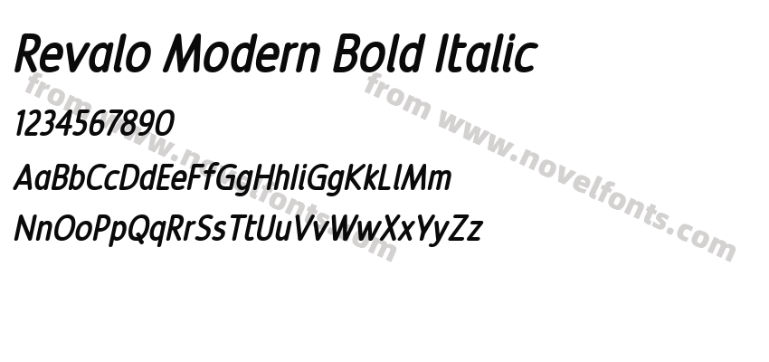 Revalo Modern Bold ItalicPreview