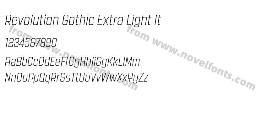 Revolution Gothic Extra Light ItPreview