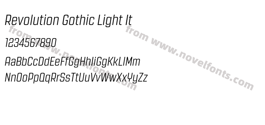 Revolution Gothic Light ItPreview