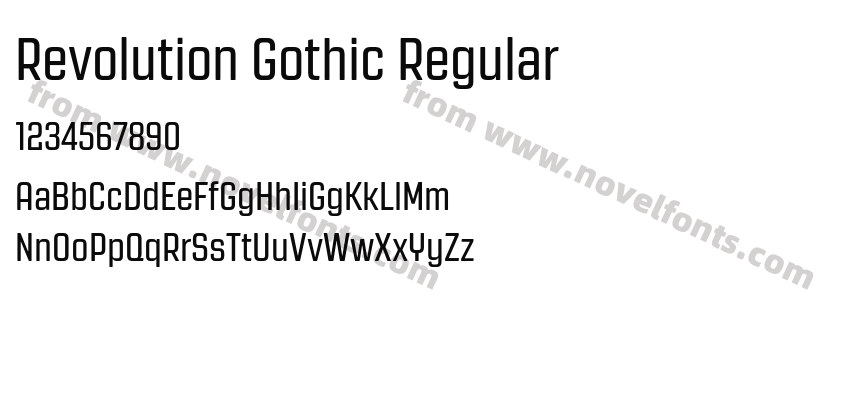 Revolution Gothic RegularPreview