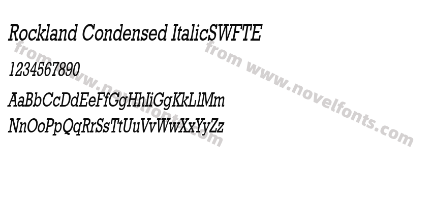 Rockland Condensed ItalicSWFTEPreview