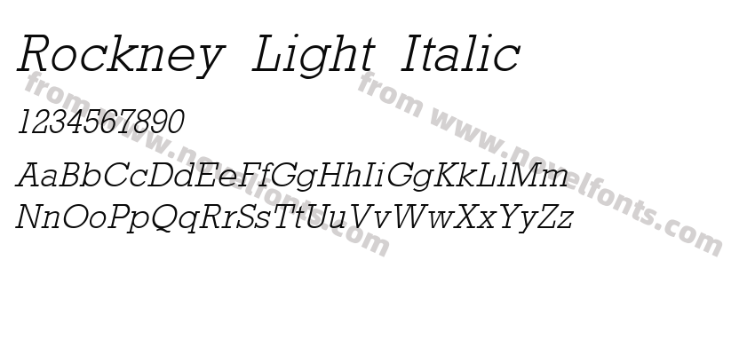 Rockney Light ItalicPreview