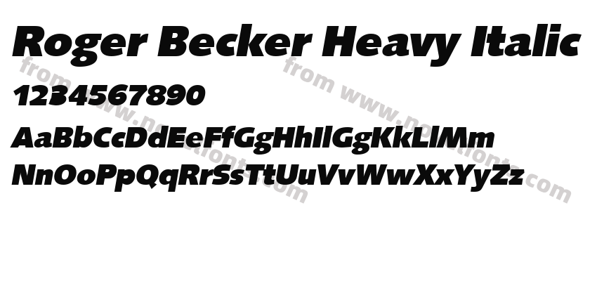 Roger Becker Heavy ItalicPreview